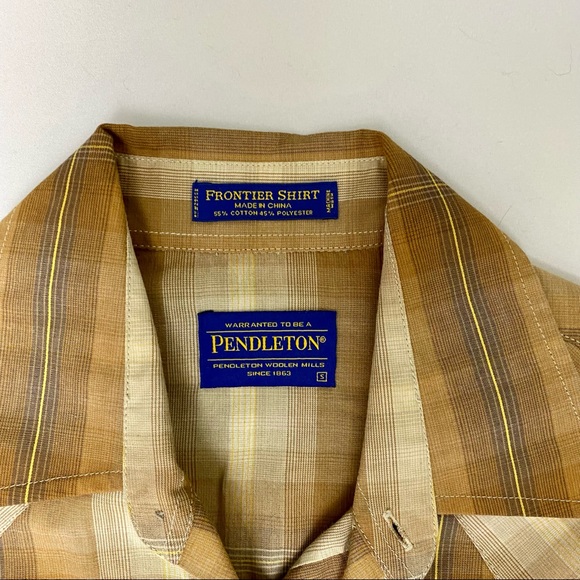 PENDLETON Long Sleeve Snap Western Shirt, Brown, Size Small. - Picture 4 of 4